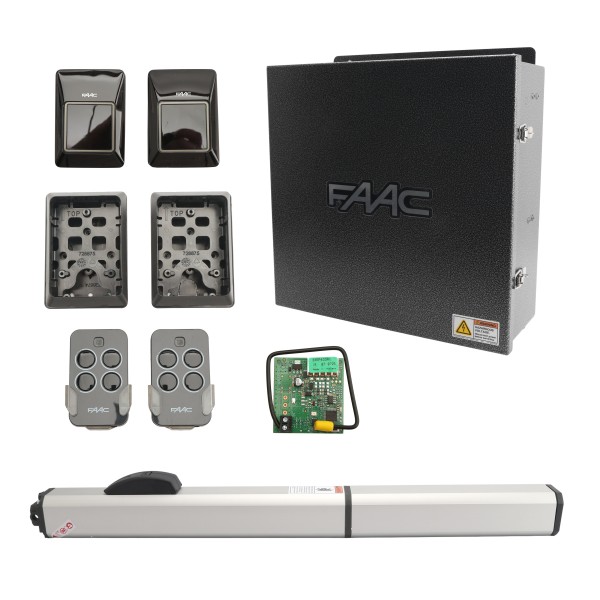 FAAC 400 CBAC Standard Hydraulic Swing Gate Opener Kit with Arctic Oil 115V (16ft / 1300 lbs.) - FAAC 1042011277.5 (Operators - Oil)
