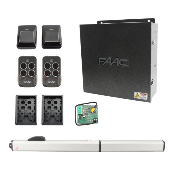 FAAC 400 CBAC EG Long Hydraulic Swing Gate Opener Kit with Regular Oil 115V (18ft / 1500 lbs.) - FAAC 10420212.5 (Operators - Oil)