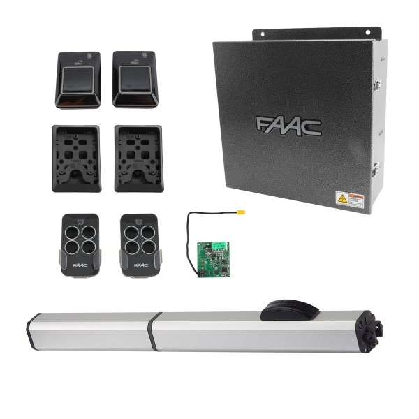FAAC 400 CBAC EG Long Hydraulic Swing Gate Opener Kit with Arctic Oil 115V (18ft / 1500 lbs.) - FAAC 1042021277.5