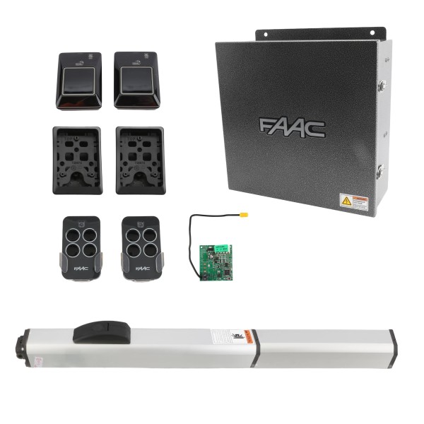 FAAC 400 CBACR Rapid Hydraulic Swing Gate Opener Kit with Arctic Oil 115V (12ft / 900 lbs.) - FAAC 1042071277.5