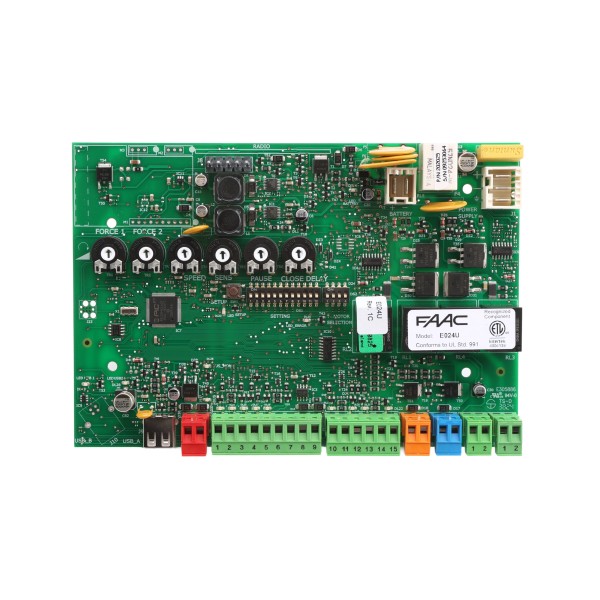 FAAC 202025C.1 Replacement E024U Control Board - FAAC Gate Openers for 390 / 415 / 770 / S418 / S450H / S800H (Default)