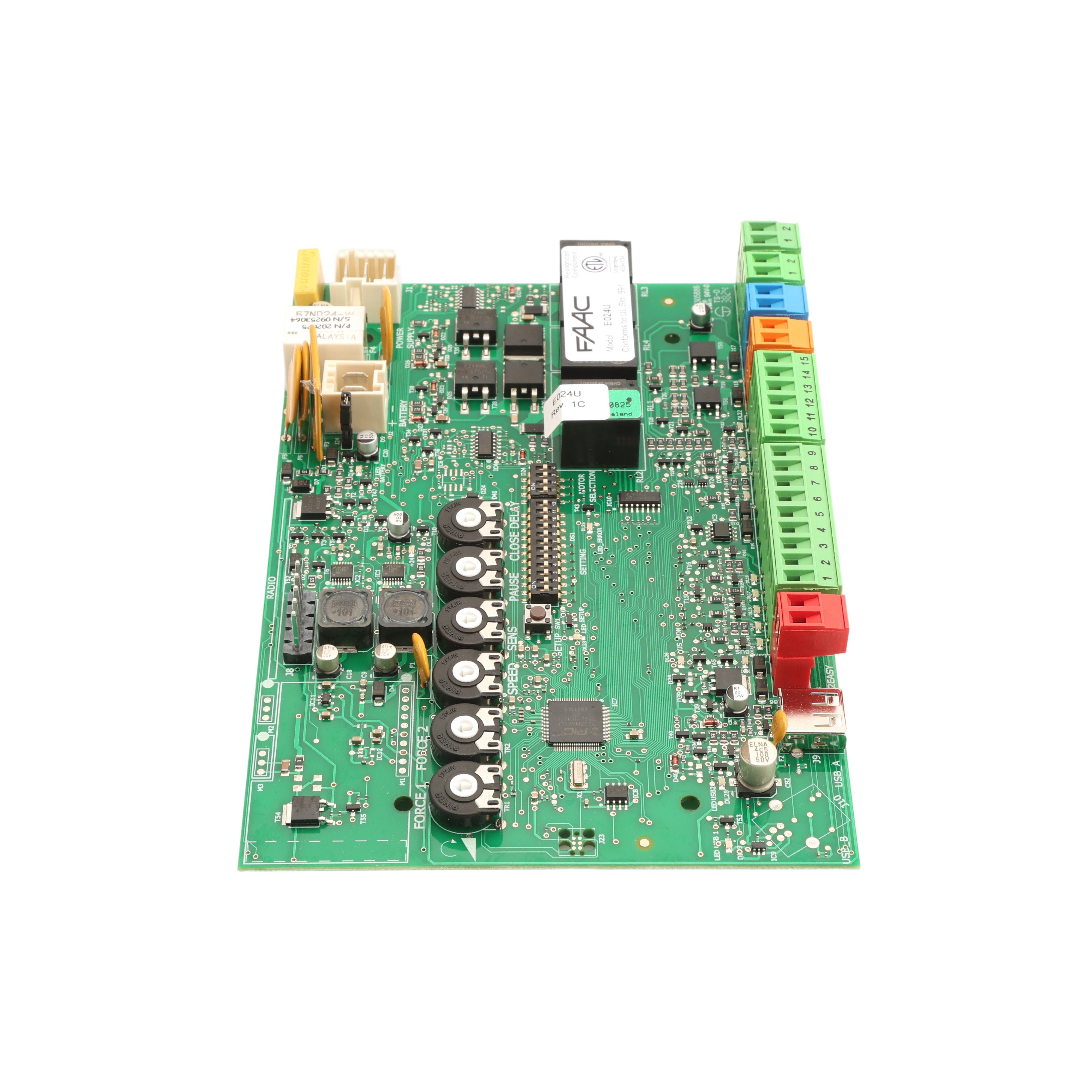 Faac Gate Control Module FAAC 202025C.1 Replacement E024U Control Board - FAAC Gate Openers for ...