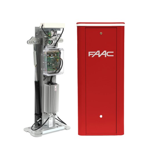 FAAC B680H Automatic Barrier Gate Opener L Kit w/ Red Cover (Barrier Arm Sold Separately) - FAAC 1046801RGL