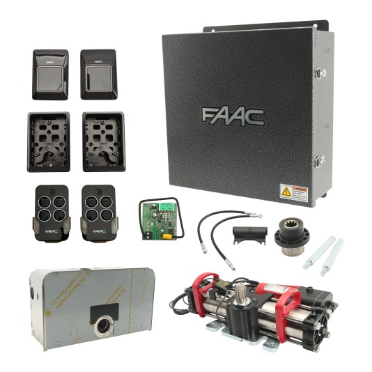FAAC S800H Single CBAC 180 Degree Stainless Steel In-Ground Hydraulic Swing Gate Opener Kit (13ft / 1760 lbs.) - FAAC 108712.5SS