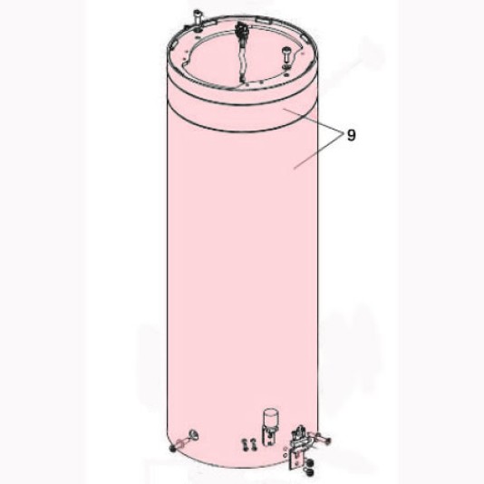 Cylinder with sticker J275HA H600 - FAAC 63000906