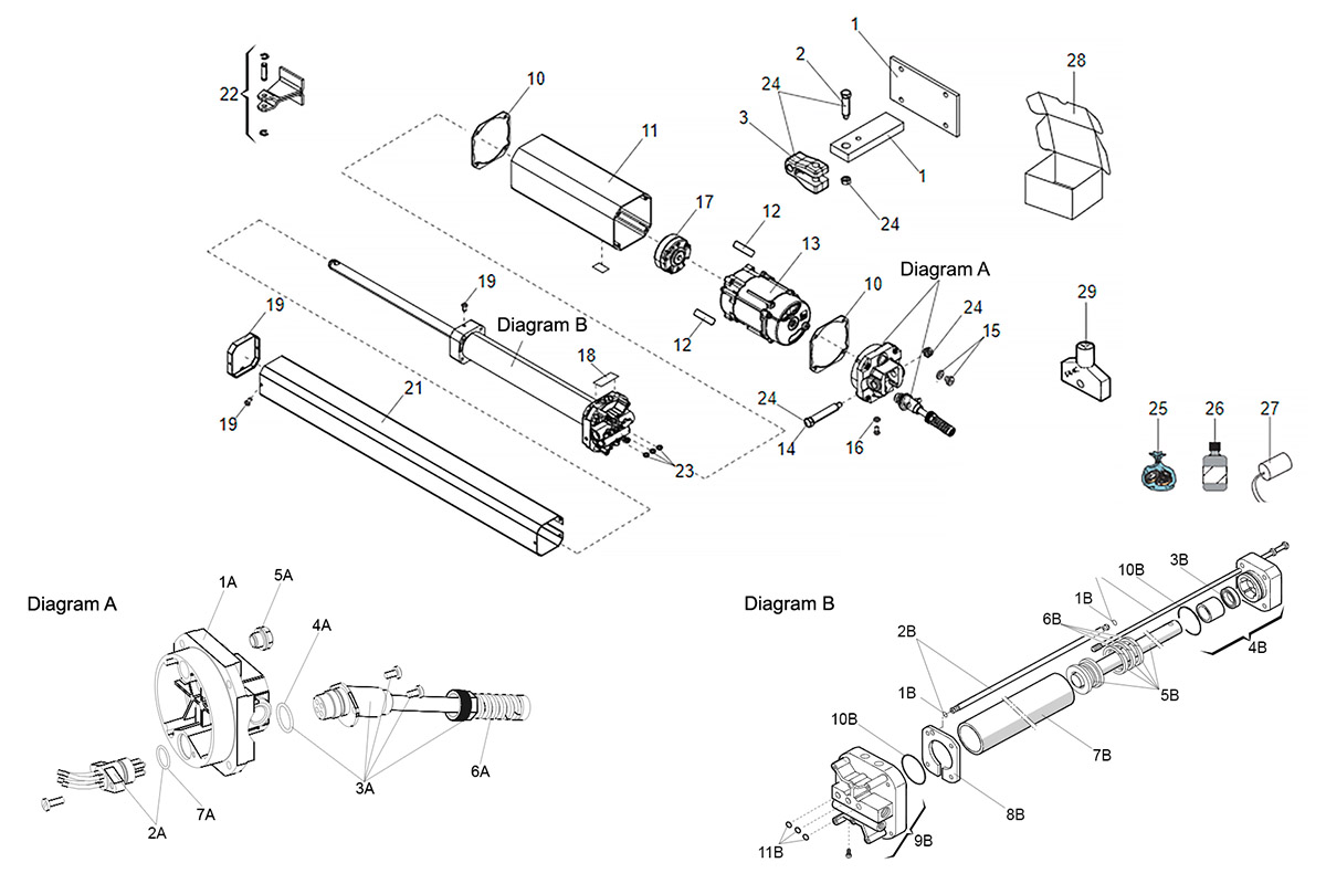 FAAC 402 Parts Swing Gate Opener Parts FAAC Part Finder Parts