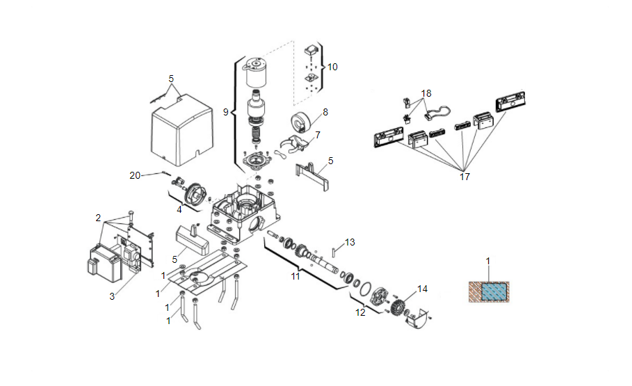 FAAC 740 24V Parts Slide Gate Opener Parts FAAC Part Finder Parts