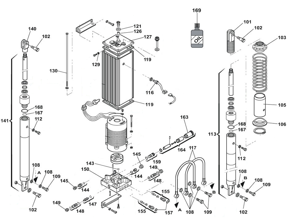 FAAC 640 Barrier Arm Operator Parts Diagram