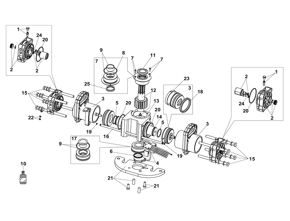 FAAC S800H 100 Parts Diagram