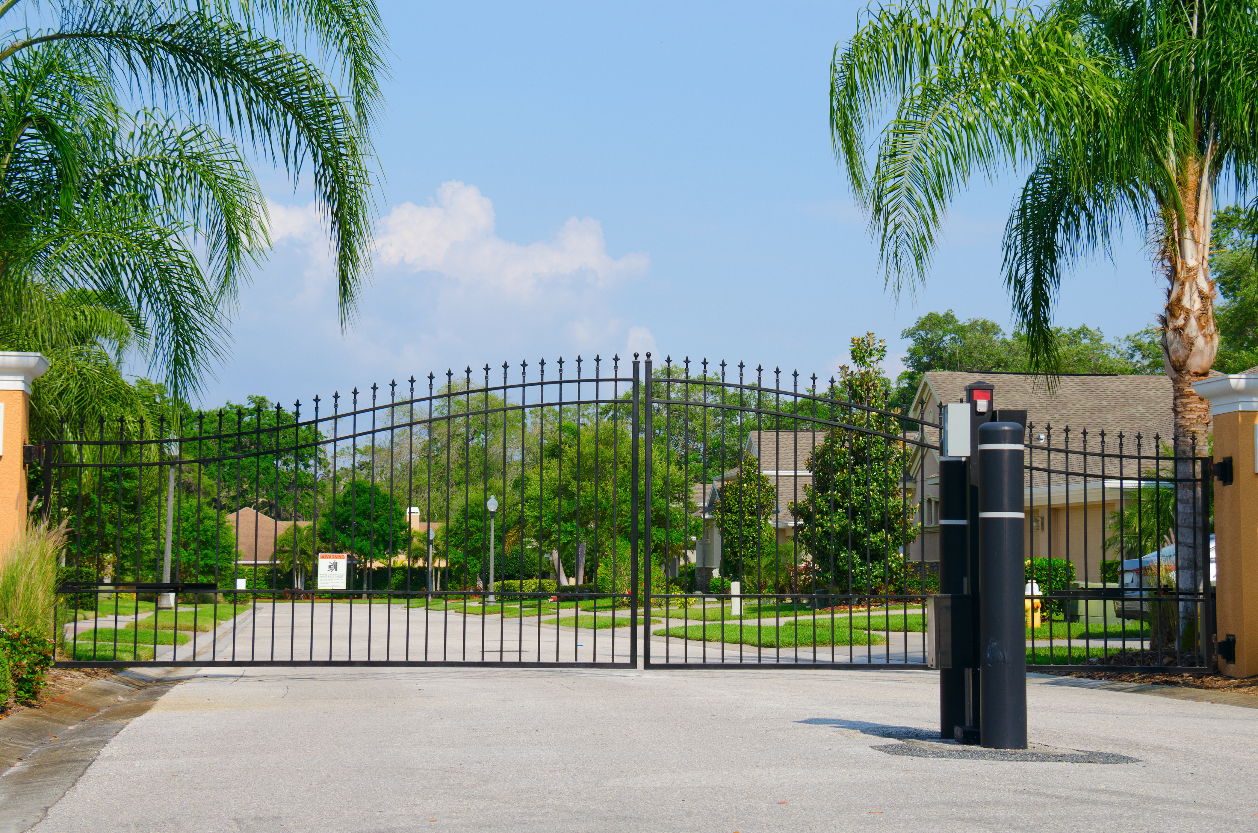 Rack and pinion slide gate opener